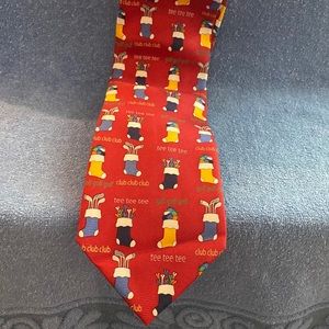 Christmas & Golf Themed Men’s Necktie